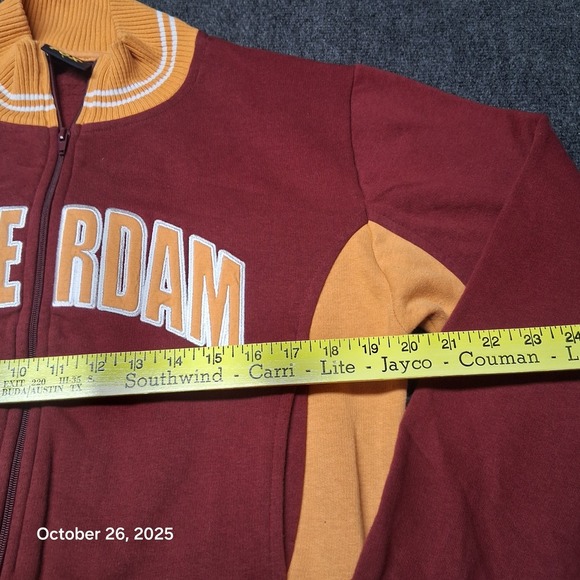 Fox Amsterdam Full Zip Sweatshirt Womens Size Large Red and Yellow - Picture 6 of 9